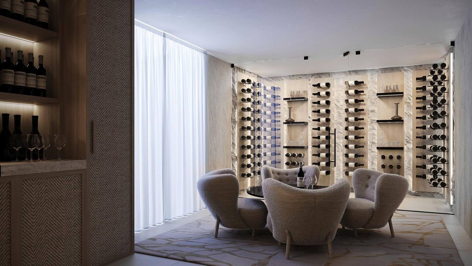 09 modern villa wine cellar
